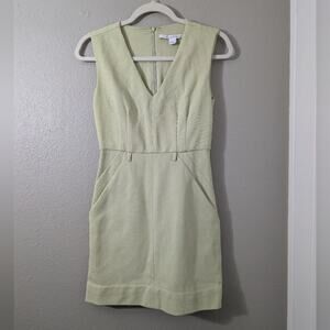 Diane Von Furstenberg Light Green Mini Dress